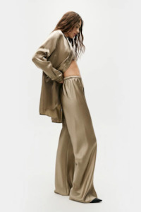 Silk Laundry: Bias Cut Pants Graphite