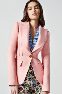 Pintuck Blazer Chalk Pink