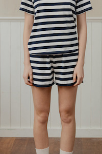 Lounge Shorts Navy Stripe