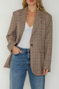 Samsoe Samsoe: Haven Blazer 13103 Peppercorn Check