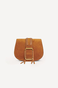 Ba Sh: Teddy Shoulder Bag Small Cognac