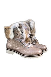 Boots: Brigit Croco Boot Champagne