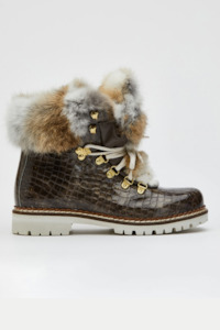 Brigit Croco Boot Taupe