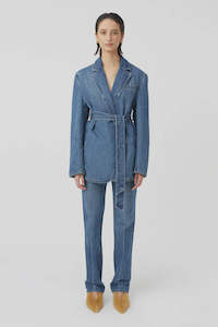 Denim Jackets: Ryland Denim Blazer Classic Blue