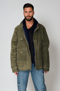 Mens: Cooper Waxed Cotton Jacket Olive