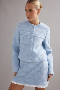 Twiggy Jacket Blue Tweed