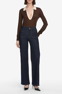 Frame: Le Slim Palazzo Modernist Pocket Rinse