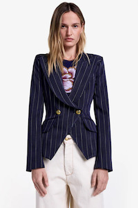 Crossover Blazer Navy Pinstripe