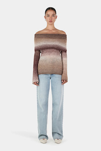 Naziree Knit Top Mocha Marle