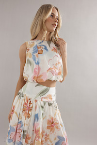 Bubble Crop Tea Party Floral