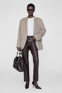 Anine Bing: Quinn Blazer Oatmeal Melange Cashmere Blend