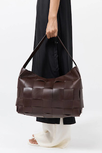 Woven Large Tote Chocolate