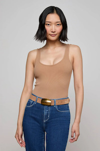 Nica Scoopneck Bodysuit Cinnamon Swirl