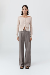 Knitwear: Merino Wool Ballet Cardigan Powder