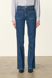 Bottoms: Dompay Flare Jeans Royal