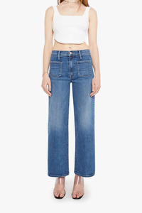 Denim: The Patch Pocket Mid Rise Maven Ankle Lets Split