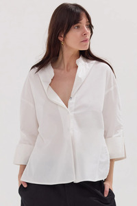 Tops: The Panelled Shirt White