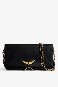 Rock Clutch Noir Gold
