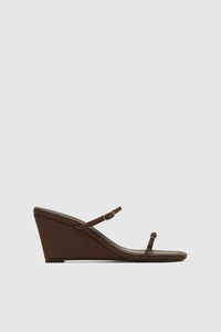 Footwear: Petit Belt Detail Wedge Mocha