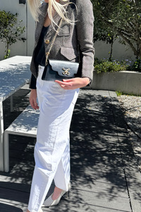 Bags: Leather Chain Bag Black