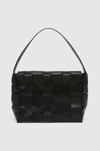 Woven Envelope Mini Tote Black