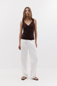 Ruched Top Plum