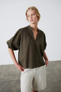 Blouses: Maddie Blouse Khaki