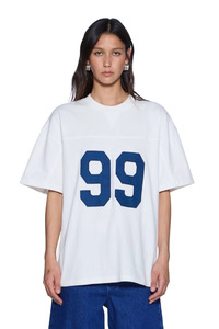 New: 99 Jersey Boyfriend Tee Vintage White