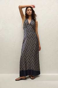 Elidia Maxi Dress Juanita Swirl Indigo