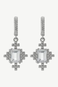 Accessories: Reya Earrings Sterling Silver With White Topez