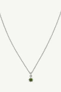 Stella Necklace Sterling Silver Chrome Diopside