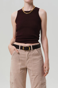 Isabel Rib Tank Mahogany