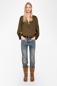 Torny Satin Tunic Moss