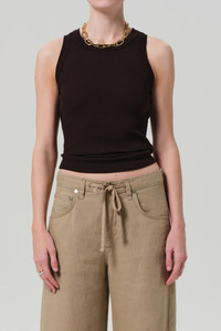 Tanks: Isabel Rib Tank Chocolate