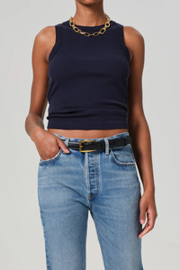 Tanks: Isabel Rib Tank Navy