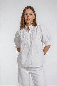 Deval: Mel Balloon Sleeve Blouse Off-White