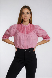 Grace Embroidered Blouse Pink