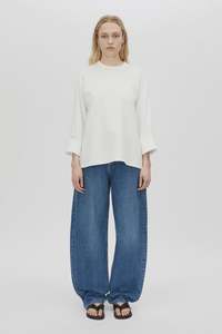 Peretti Long Sleeve Tee Soft White