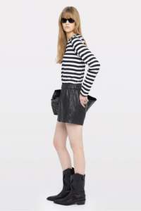 Zadig And Voltaire: Henley Top Voltaire Stripe Encre