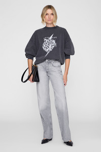 Anine Bing: Miles Sweatshirt Tiger Washed Black