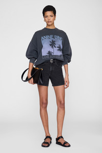 Miles Sweatshirt Palms Washed Grey