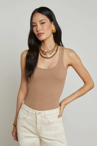 Adira Scoopneck Tank Cappuccino