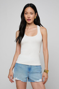 Tanks: Adira Scoopneck Tank Vintage White