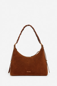 Vanessa Bruno: Small Calf Leather Jess Hobo Bag Cognac