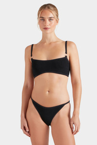 Swimwear: Iris Bikini Gold Hoops Black