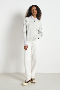 Knitwear: Damsville Cardigan Heather Grey