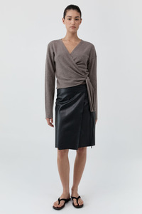 Knitwear: Cashmere Wrap Cardigan Vapor
