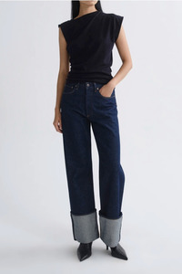 Denim: Big Cuff Jean Rinse