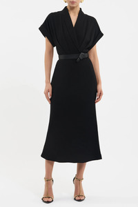 Dresses: Tallon Short Sleeve Midi Dress Black
