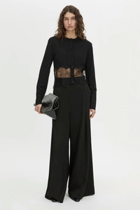 Cayana Lace Knit Cardigan Black